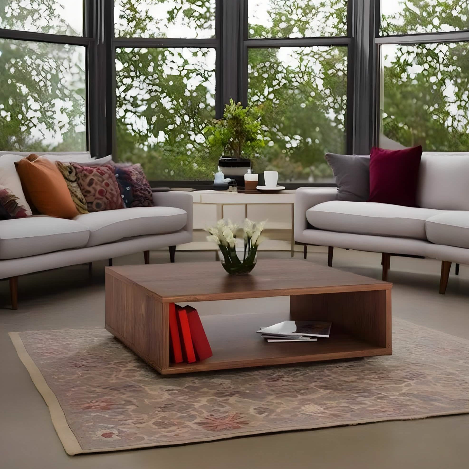 Ath631 - ترابيزة قهوة ام دي اف اسباني