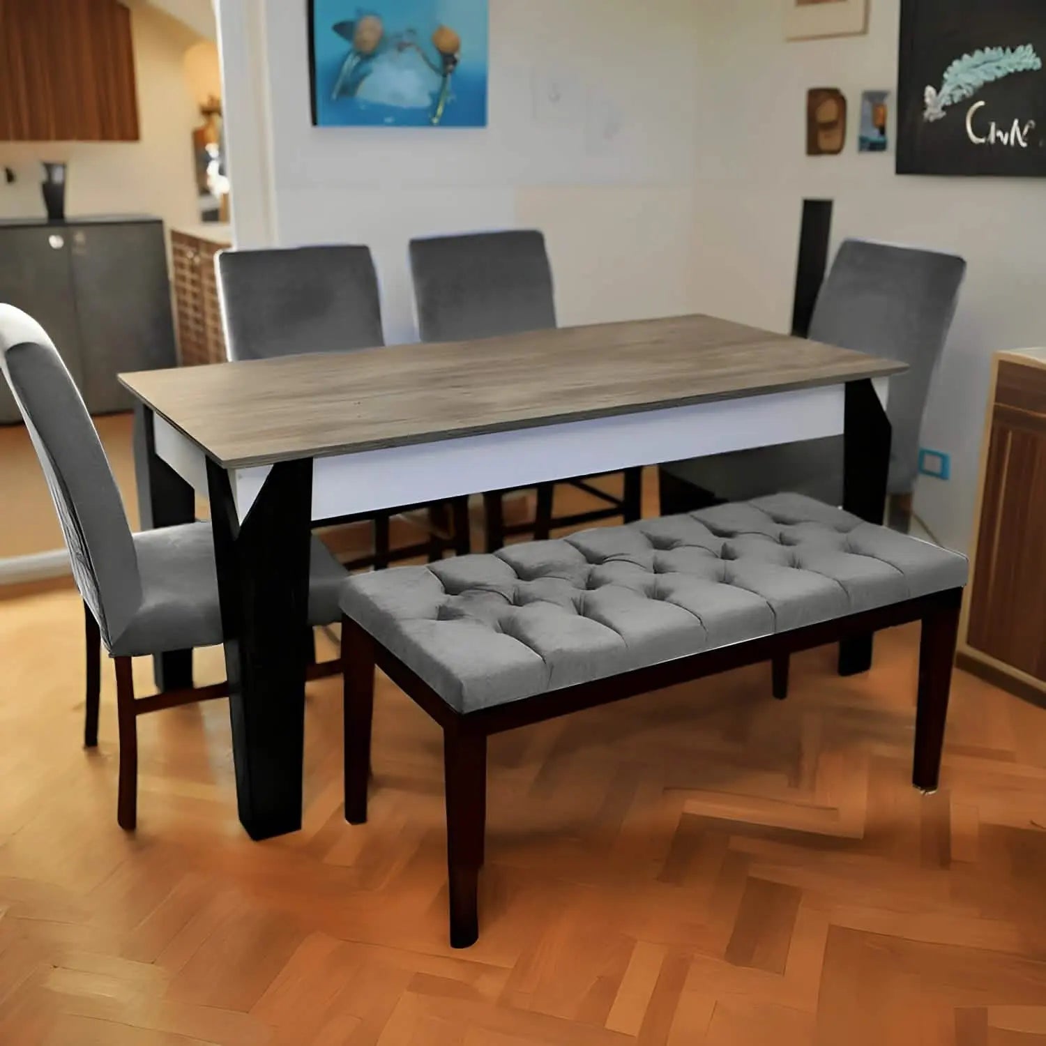 طقم سفرة 4 كراسي و بانكيت -Ath1810