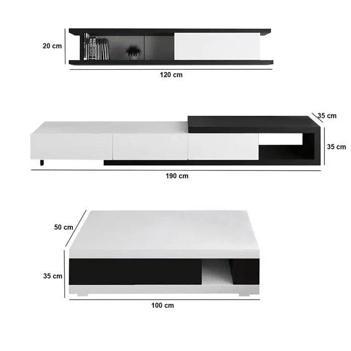 Ath826 - طقم ترابيزات تليفزيون مع قهوة