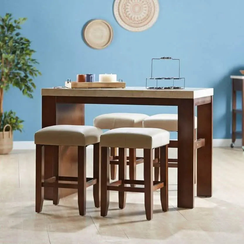 طقم سفرة لون بيج*خشبي - Ath1835