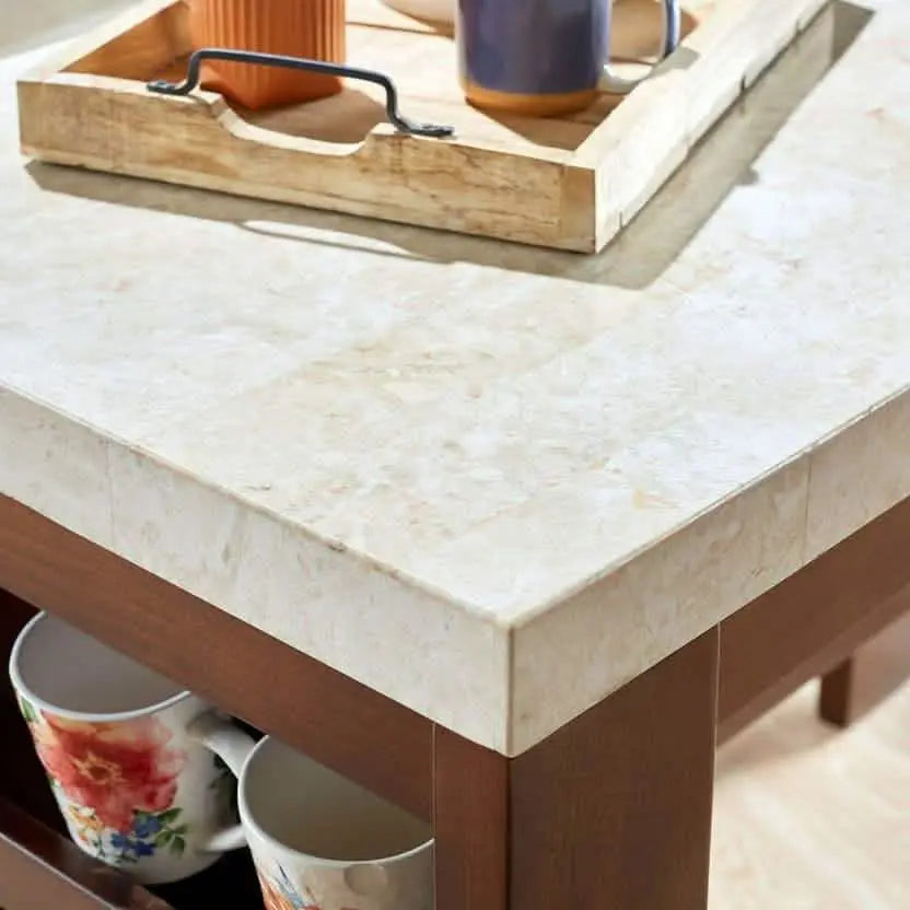 طقم سفرة لون بيج*خشبي - Ath1835