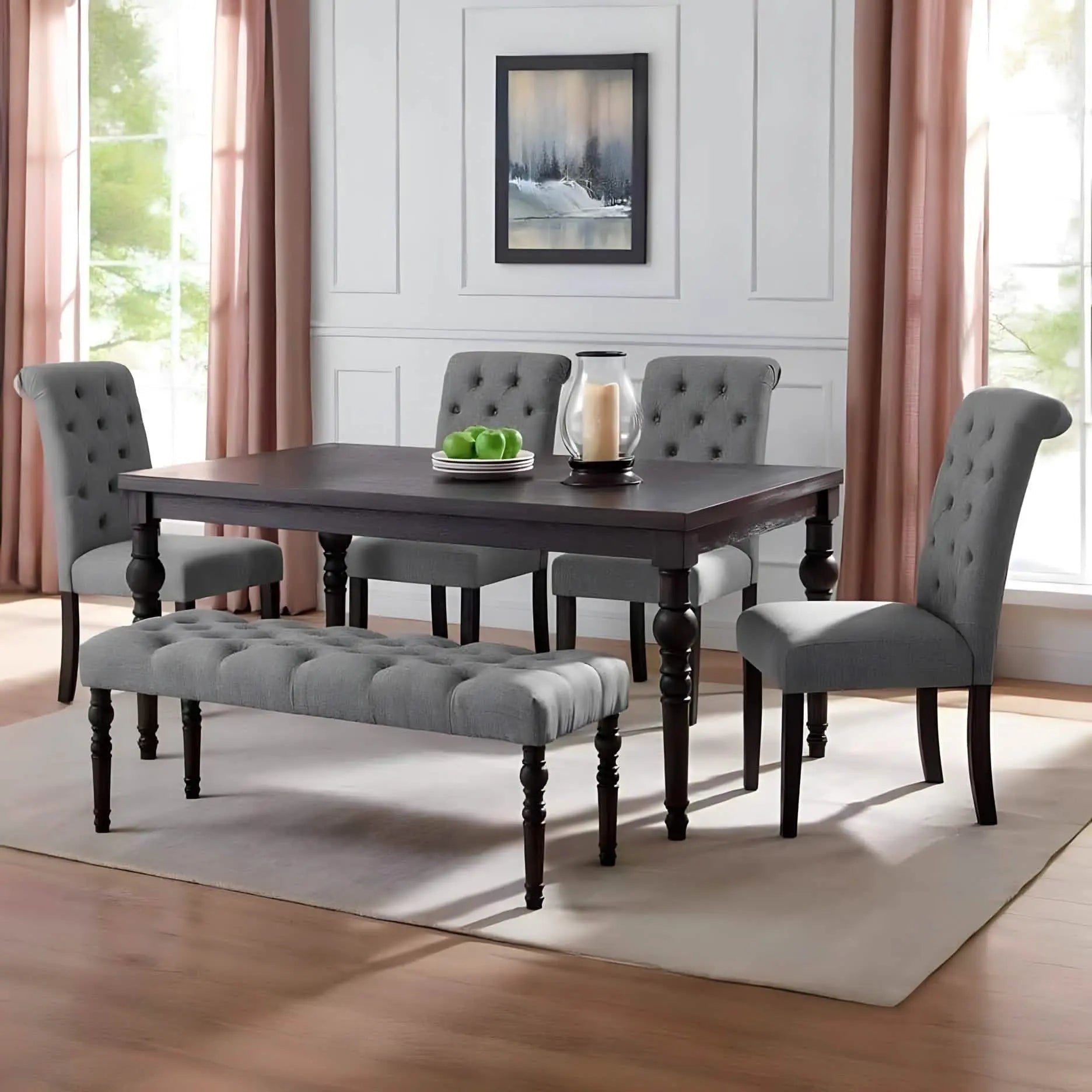 طقم سفرة بني*رمادي - Ath1830