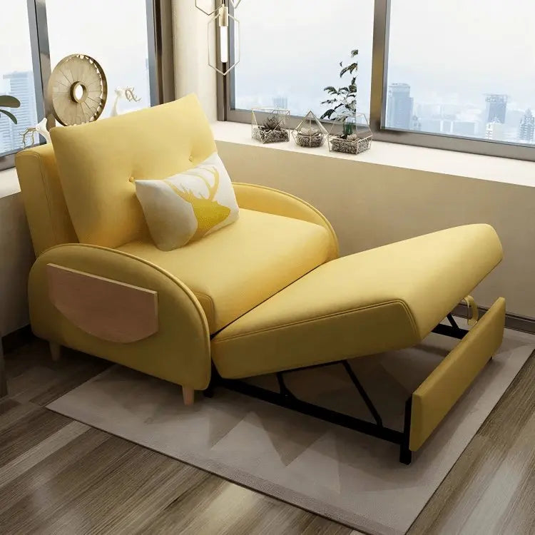 Best 26 - كرسي سرير أصفر خشب زان