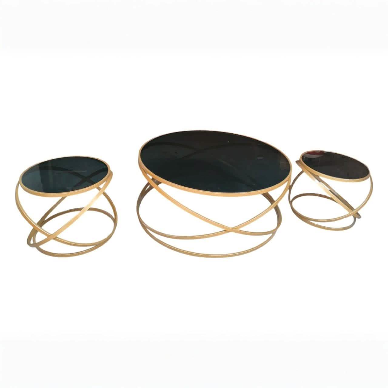 Best 31 - طقم ترابيزات ستيل ذهبي