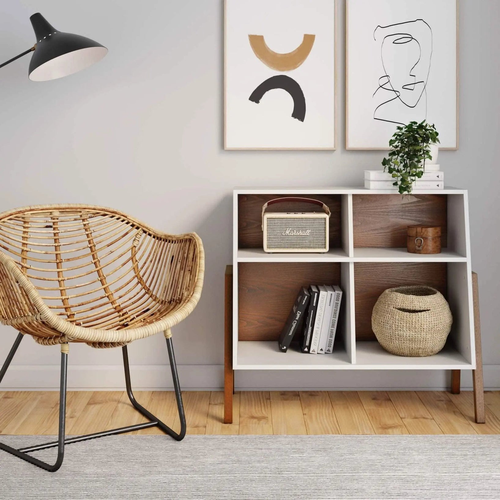 وحدة أرفف خشبية - Tar338