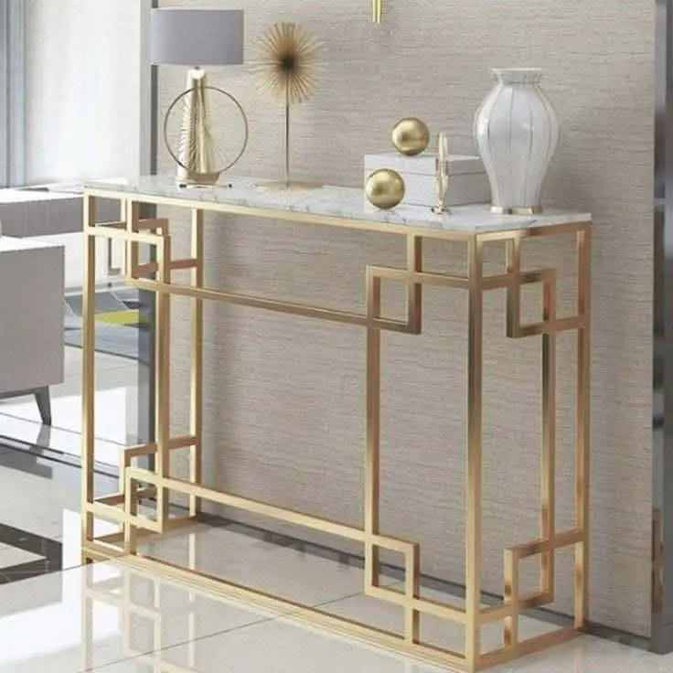 Sta76 - كونسول معدن بسطح رخام