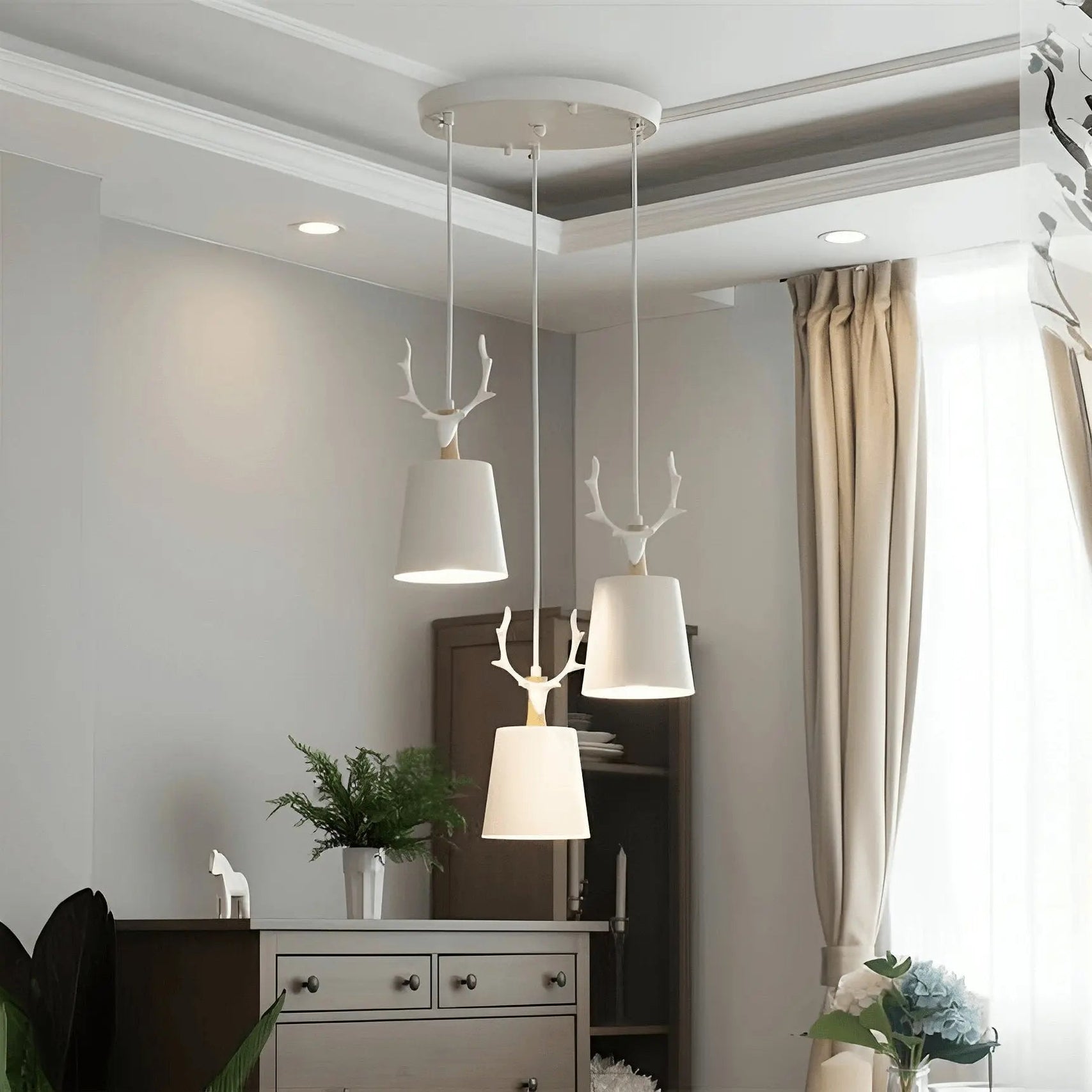 Light27 - مصباح سقف ثلاثي ابيض