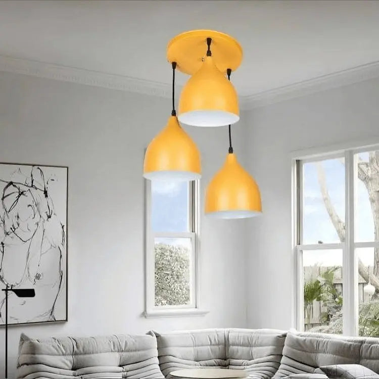 Light12 - اضاءة سقف ثلاثية لون اصفر