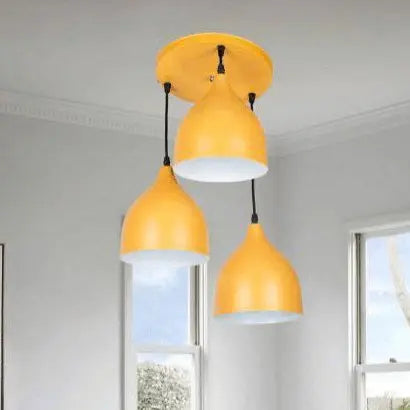 Light12 - اضاءة سقف ثلاثية لون اصفر