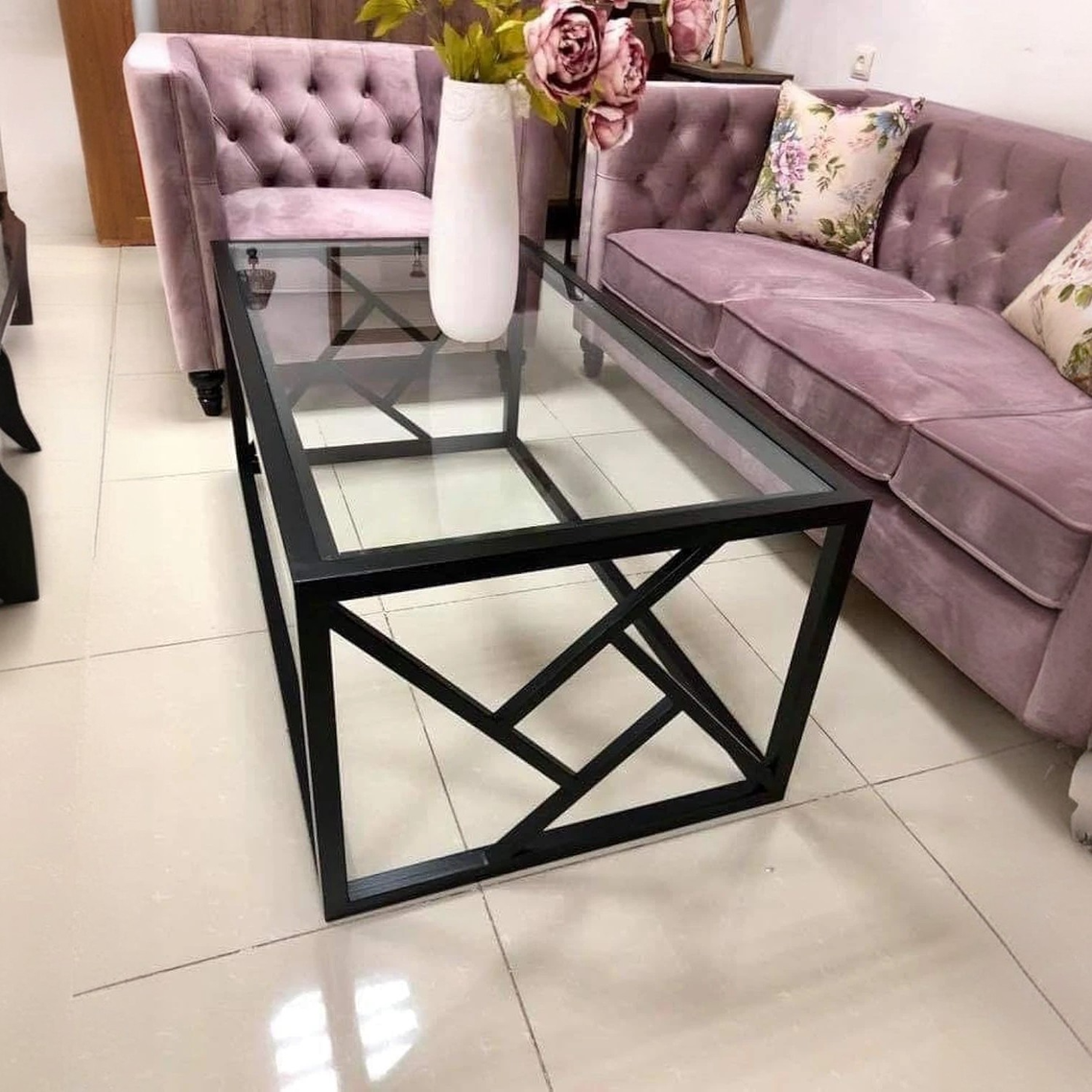 Sta232 - ترابيزة قهوة زجاج