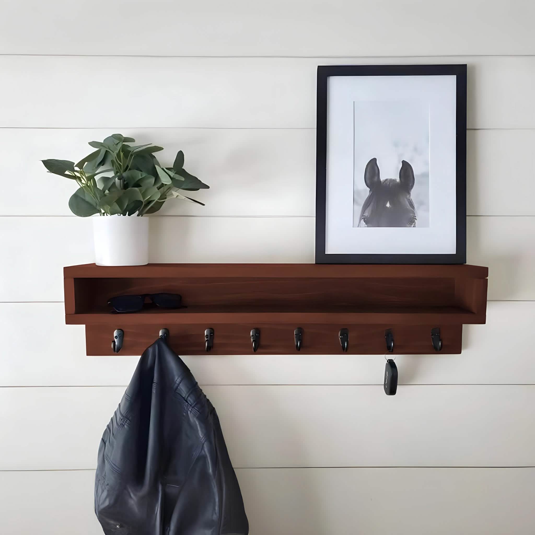 Ath668 - رف حائط مع شماعه