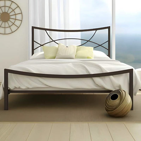 سرير معدن أسود 120*200*125 سم - RON262 Royal Iron