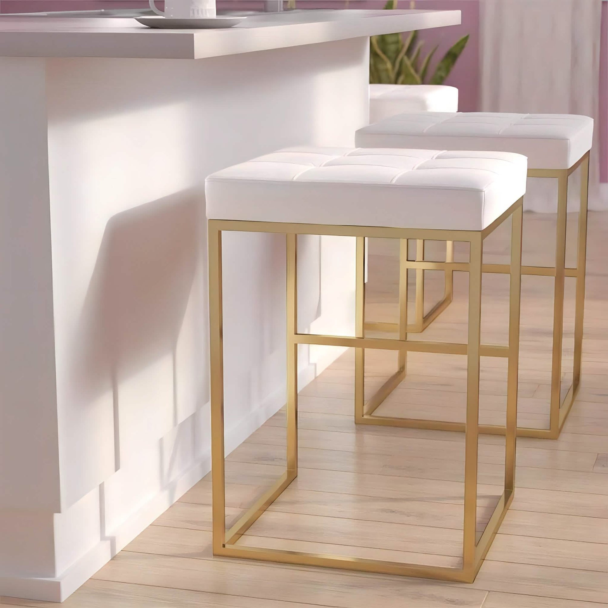 Sta272 - كرسي بار معدن و جلد