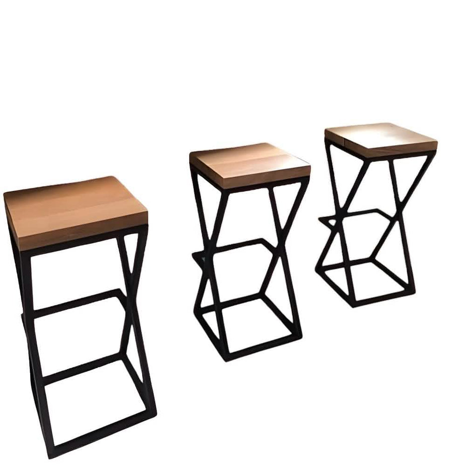 Sta312 - كرسي بار معدن و ام دي اف