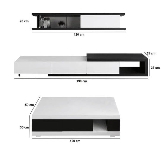 Ath826 - طقم ترابيزات تليفزيون مع قهوة