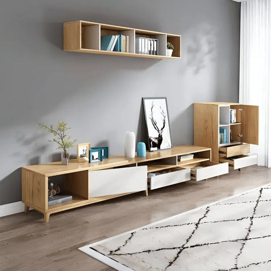 Ath814 - طقم ترابيزة تليفزيون وخزينة جانبية وعلوية