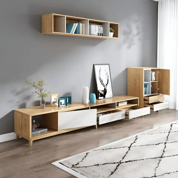 Ath814 - طقم ترابيزة تليفزيون وخزينة جانبية وعلوية