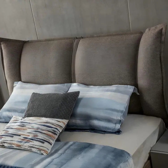 Athbed3 - سرير خشبي بظهر منحني