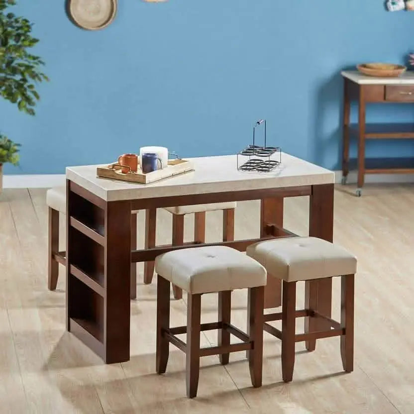 طقم سفرة لون بيج*خشبي - Ath1835