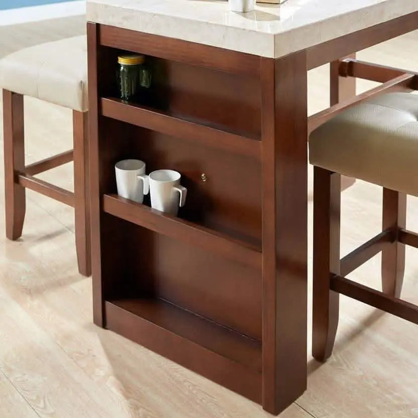 طقم سفرة لون بيج*خشبي - Ath1835