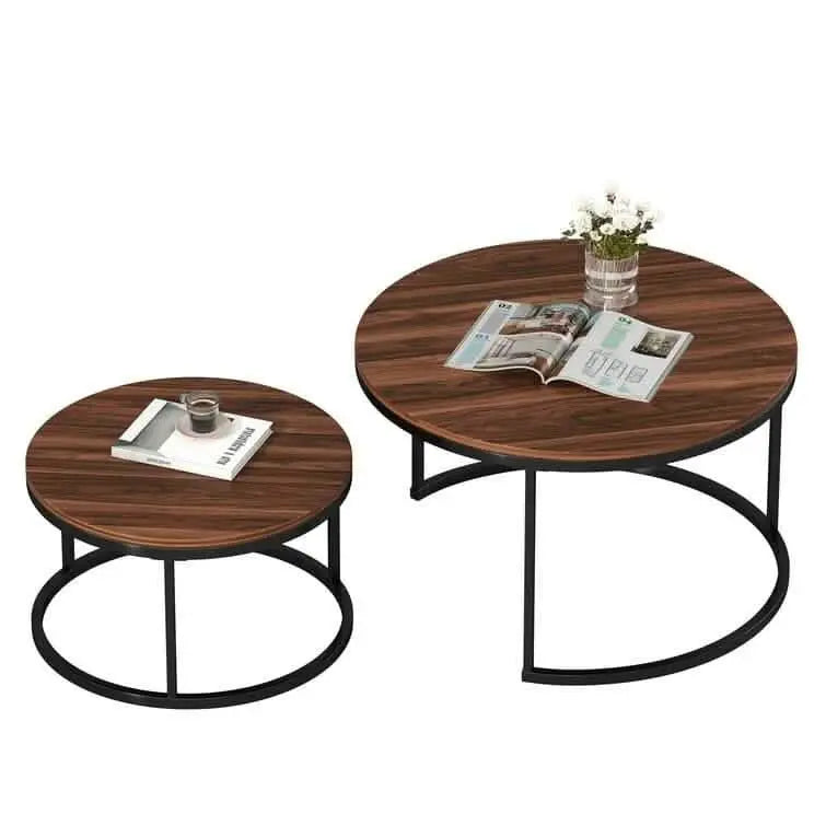 Best 27 - ترابيزة قهوة متداخلة دائرية معدن