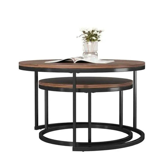 Best 27 - ترابيزة قهوة متداخلة دائرية معدن