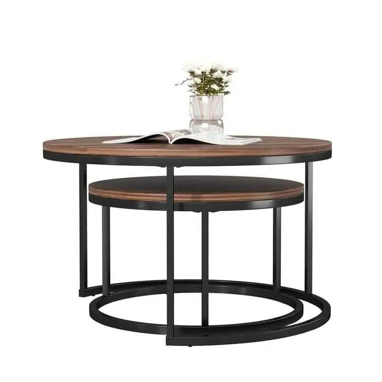 Best 27 - ترابيزة قهوة متداخلة دائرية معدن