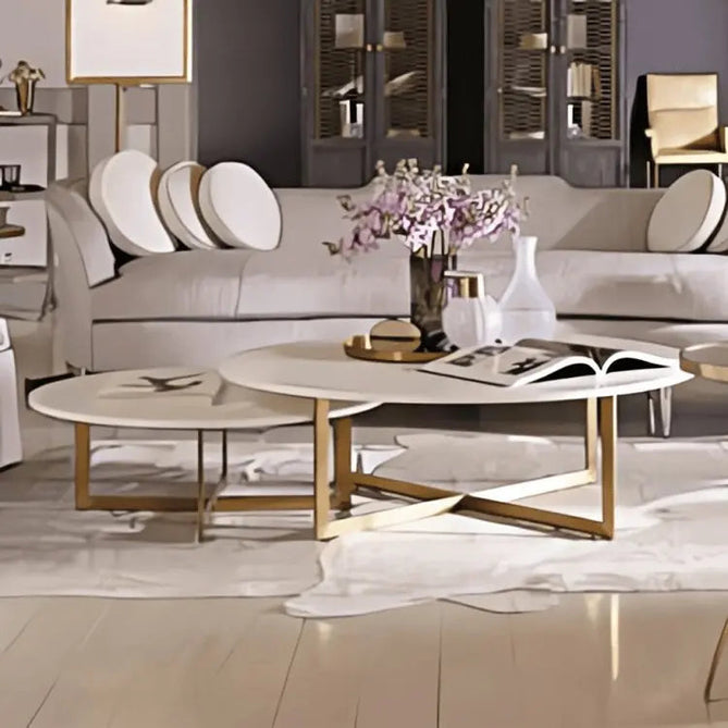 Best 29 - ترابيزة قهوة معدن بسطح رخام