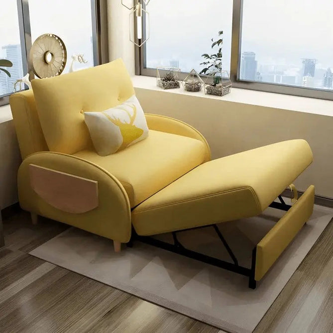 Best 26 - كرسي سرير أصفر خشب زان