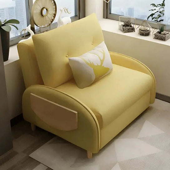 Best 26 - كرسي سرير أصفر خشب زان