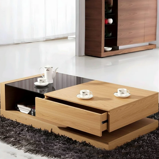 Best 1002 -  ترابيزة قهوة خشبي فاتح