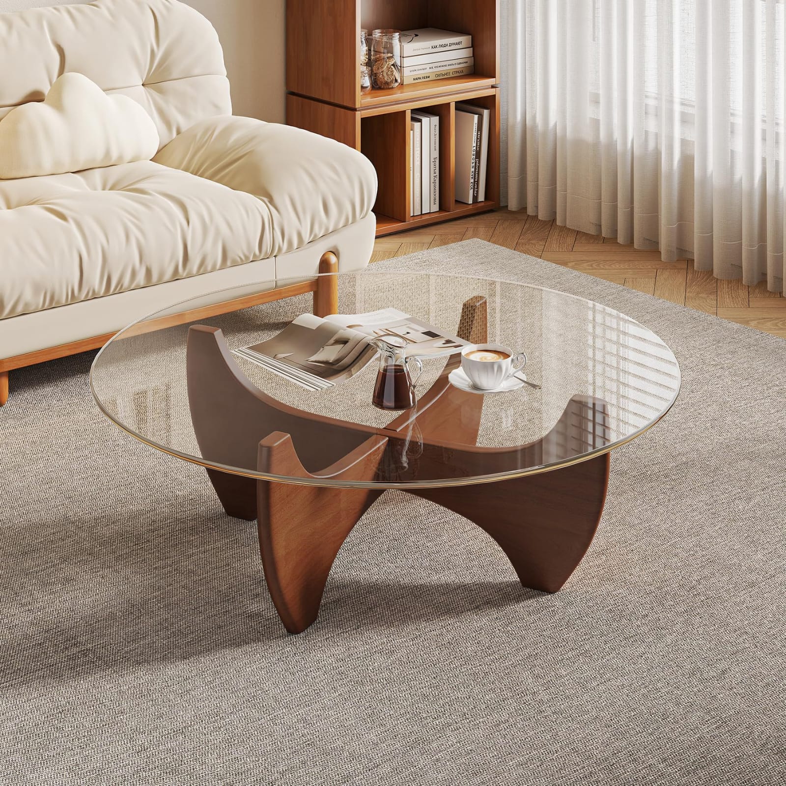 ترابيزة خشب وزجاج بتصميم جديد - Best 400