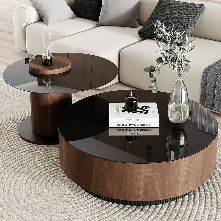 طقم ترابيزات فاخر من خشب طبيعي - Best 402