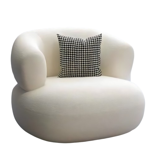 Dim196 - كرسي فوتيه خشب طبيعي