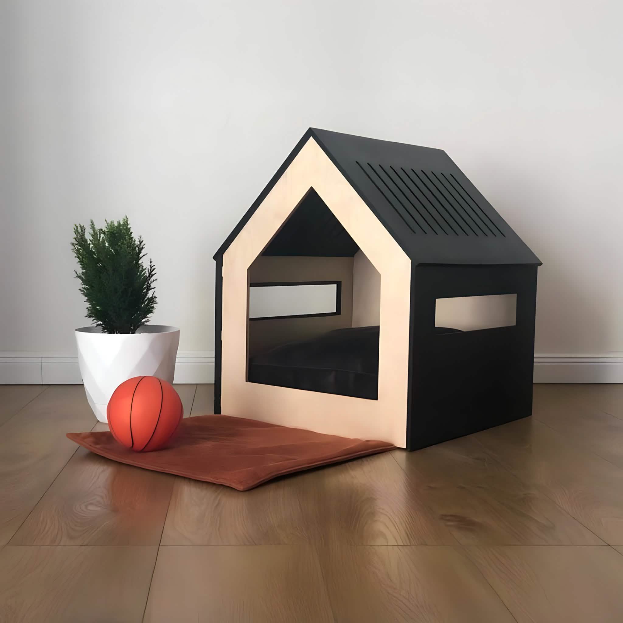 Ath327 - منزل للقطط خشب