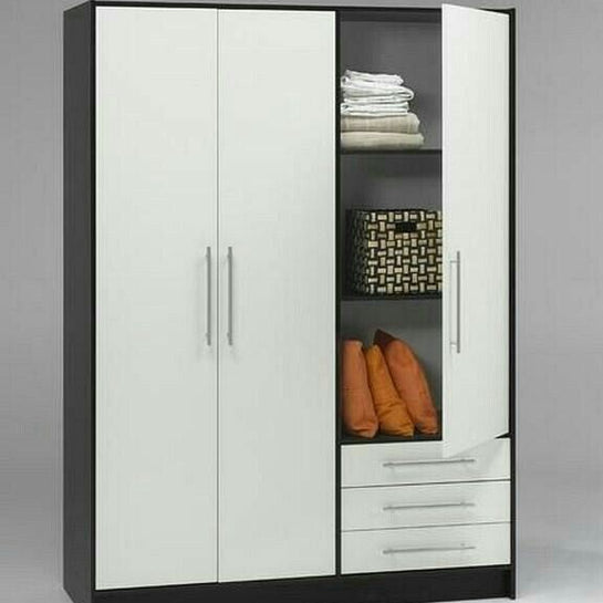 دولاب بـ3 دلف وادراج للتخزين - Ath1200